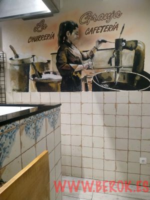 mural cafeteria churros la granja vendrell